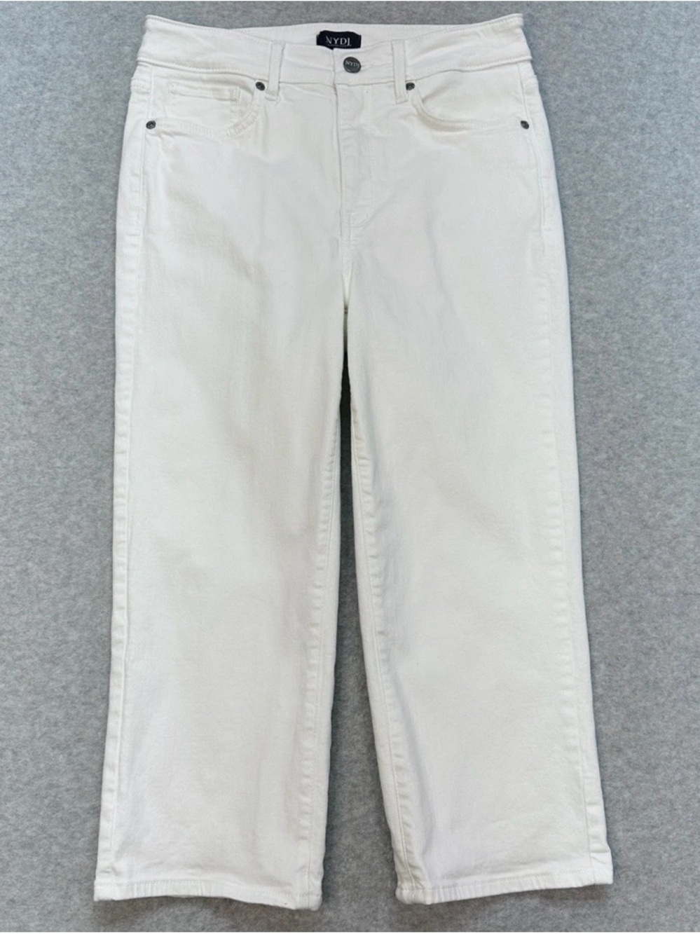 NYDJ Marilyn Straight Leg Jeans White Size 6 Lift Tuck Technology